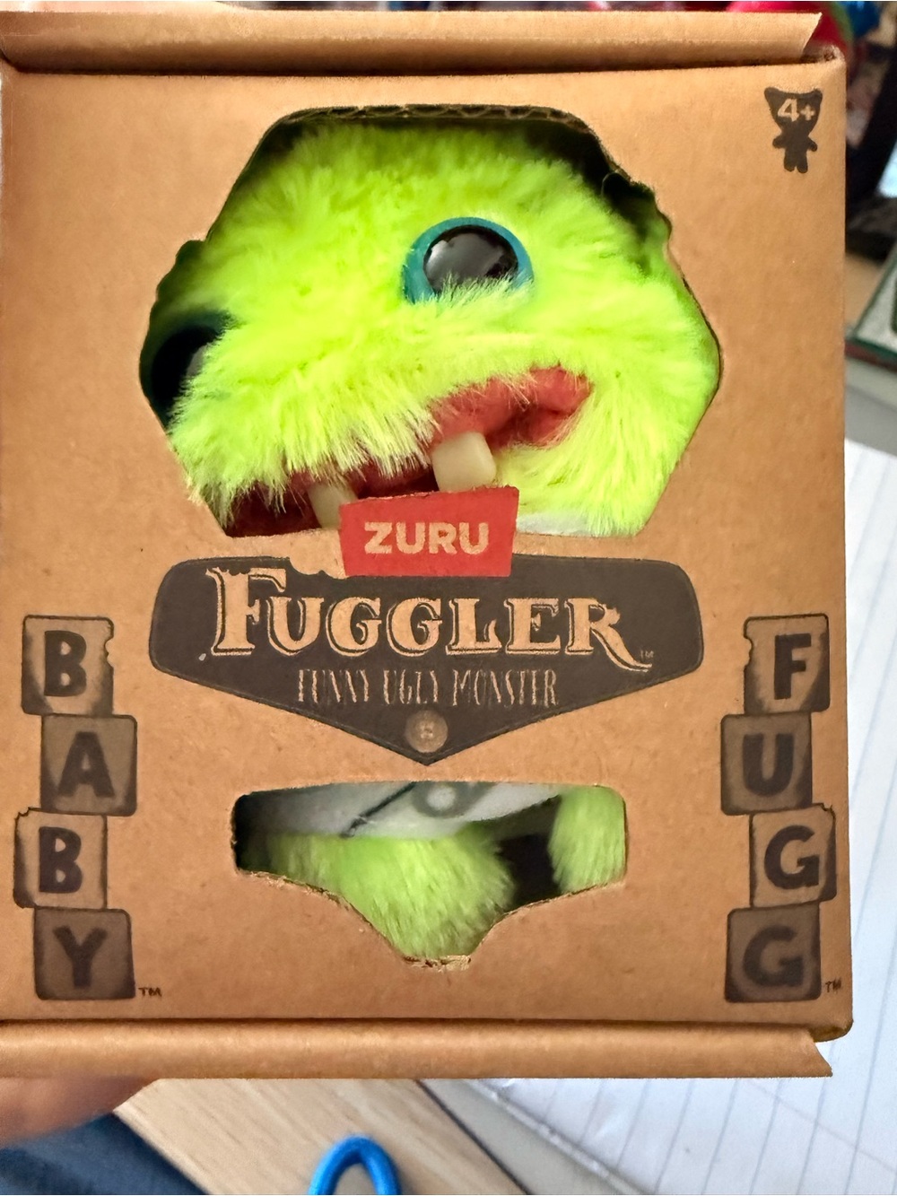 ZURU Baby Fuggler Plush Monster - Neon Green